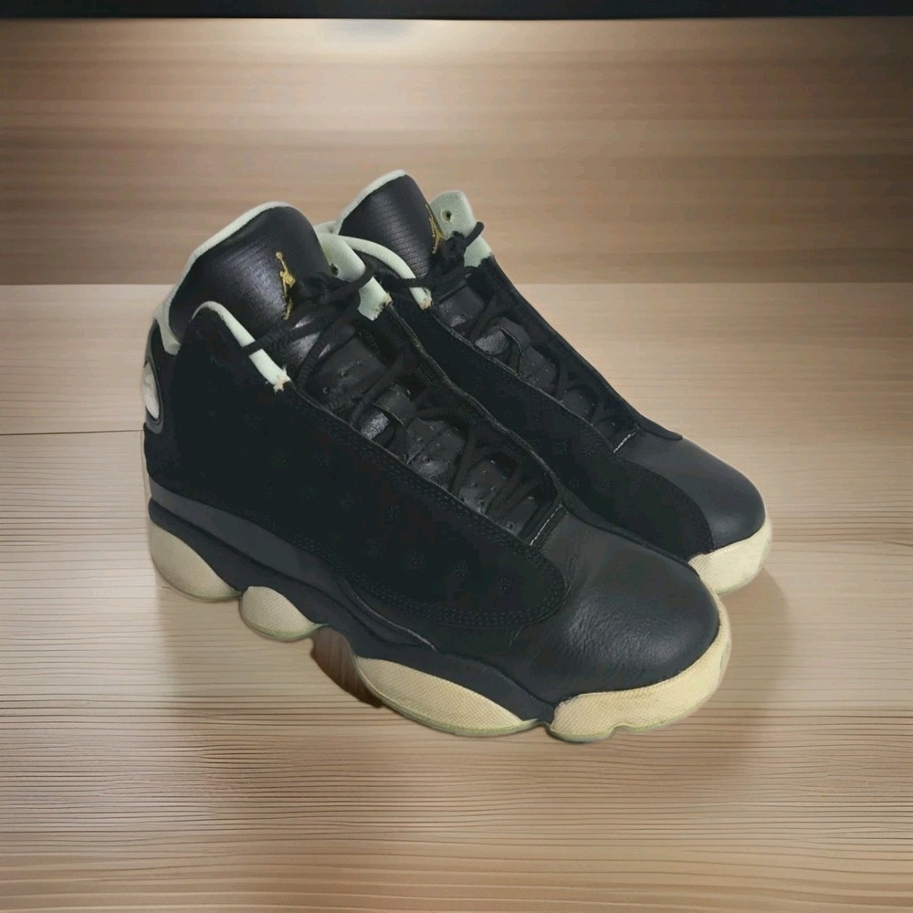 Air Jordan 13 Retro Black Mint Foam GS 439358-015 Boys Size 6y